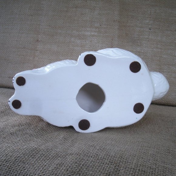 Vintage Handmade Ceramic White Rabbit Figurine - Picture 13 of 16